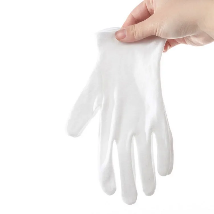 12 Pairs Pure Cotton Working Gloves, Thickened，Size：XL