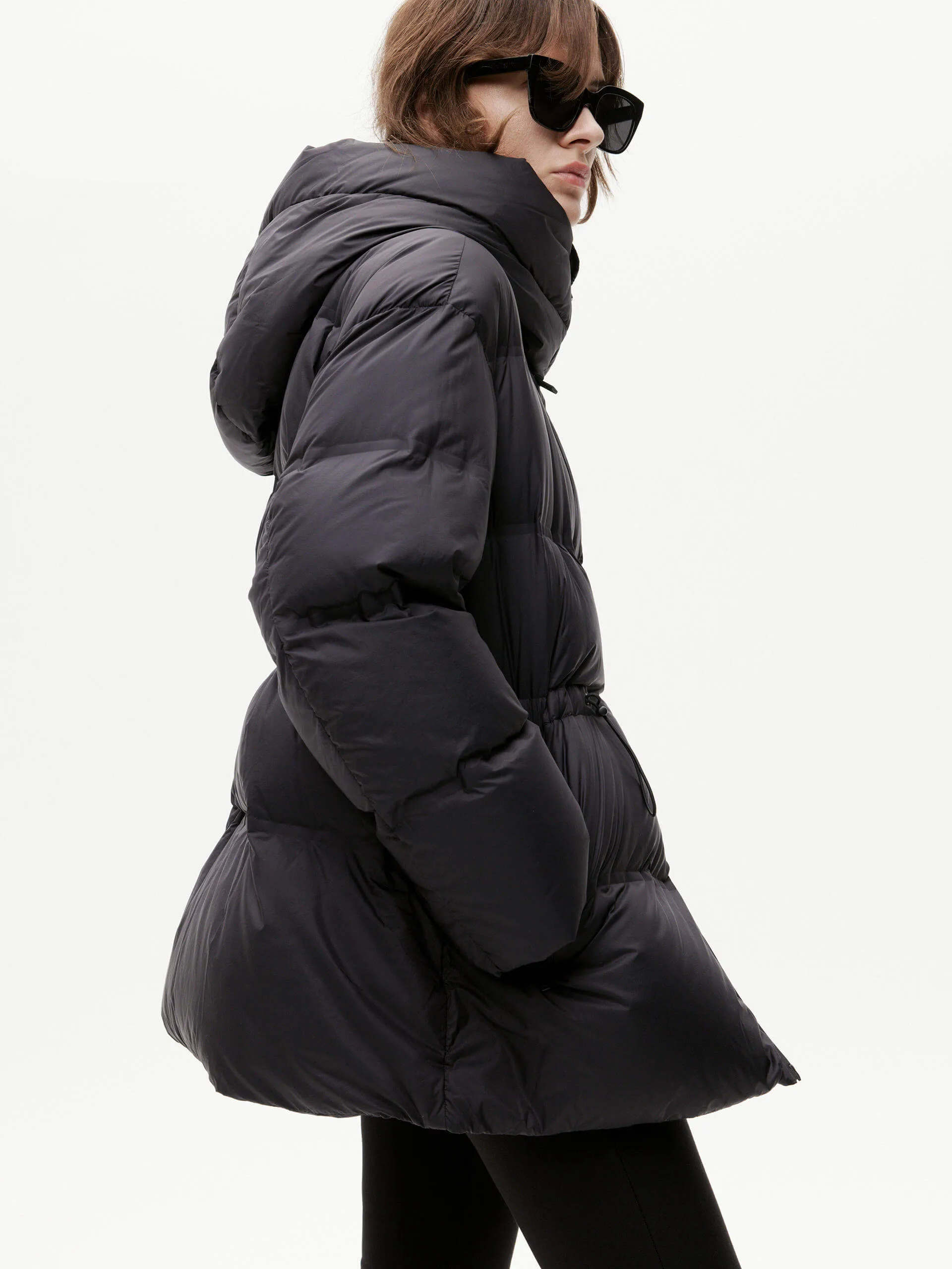 Adjustable Waist Puffer Coat