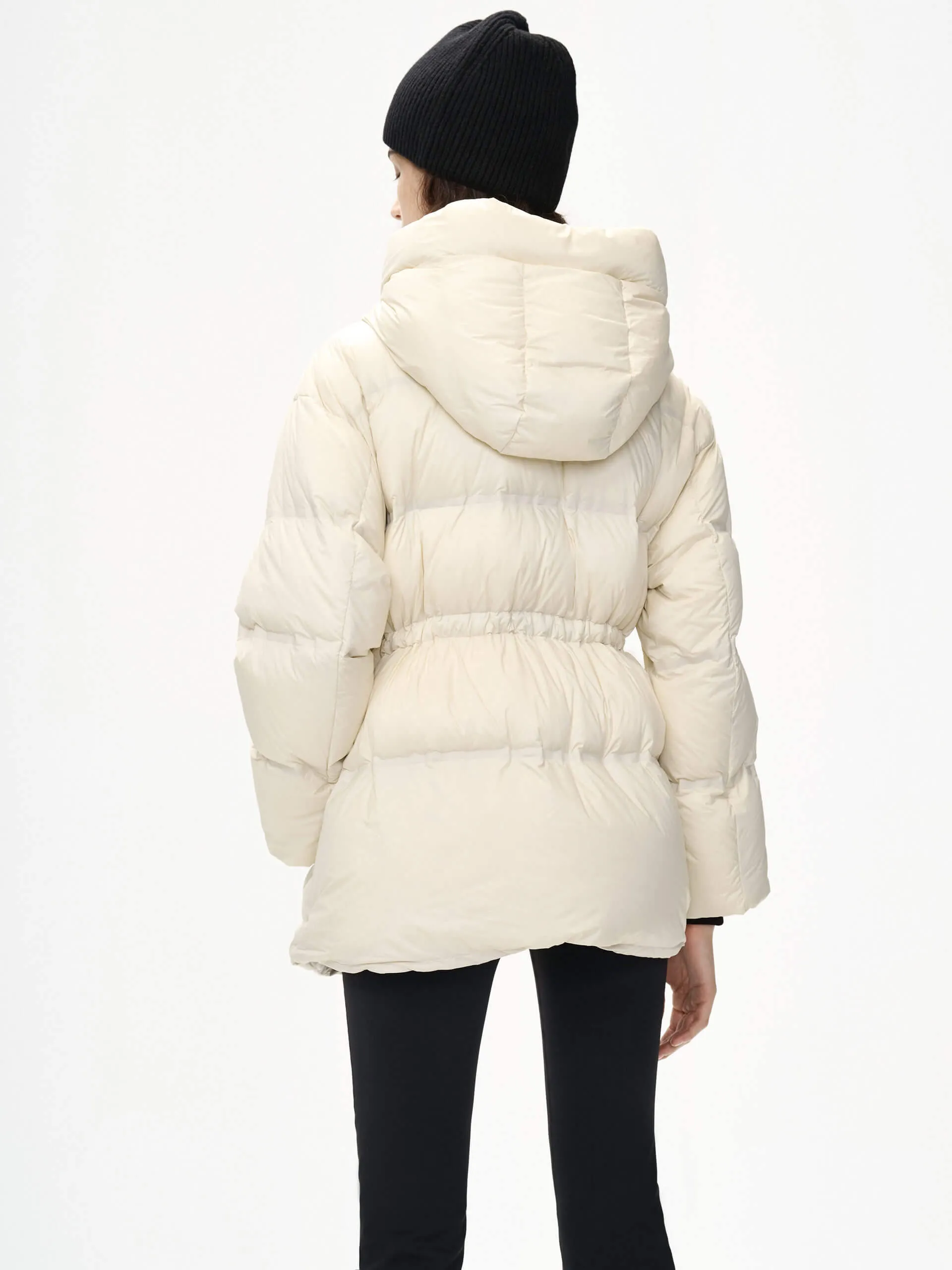 Adjustable Waist Puffer Coat