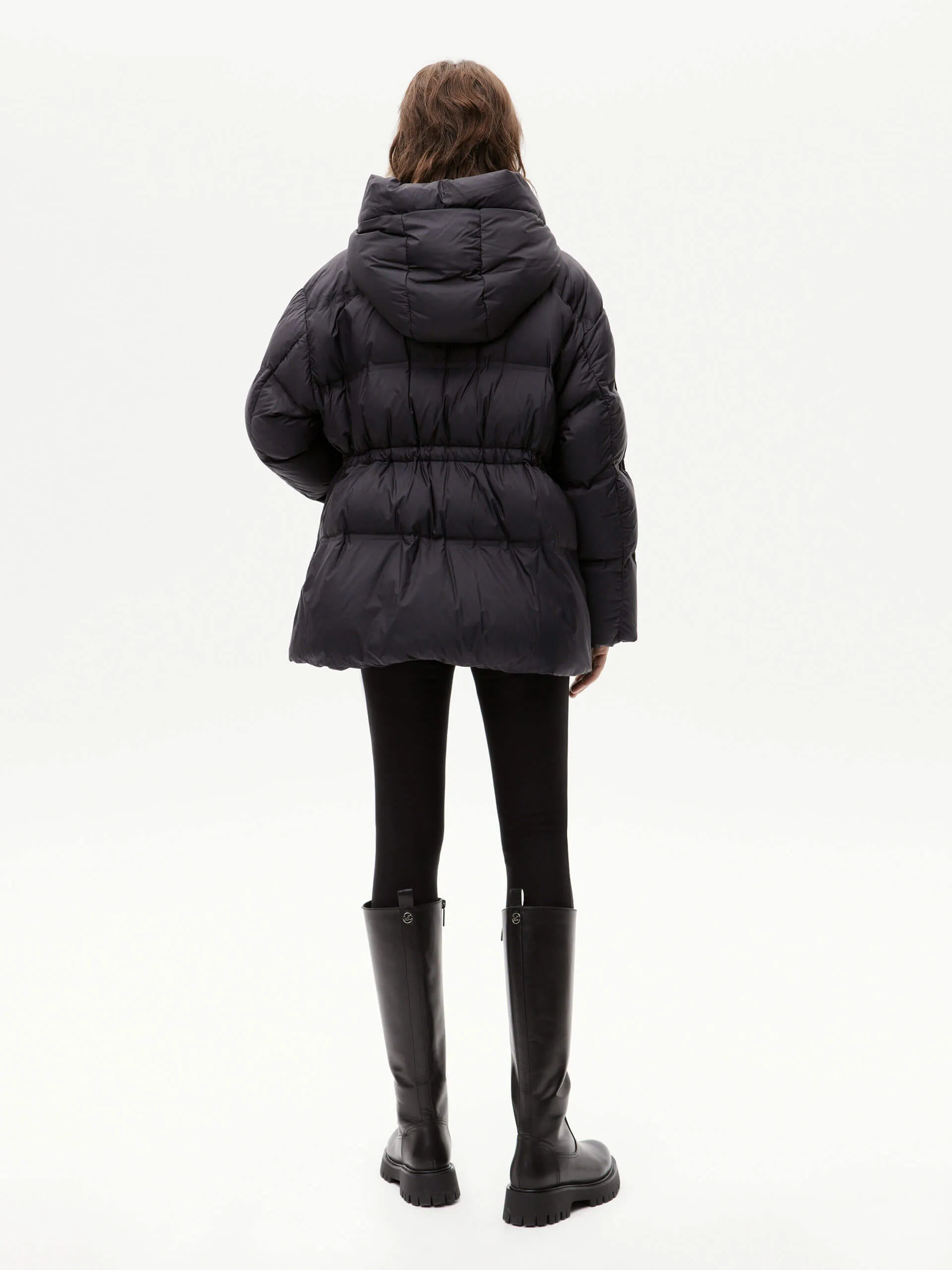 Adjustable Waist Puffer Coat