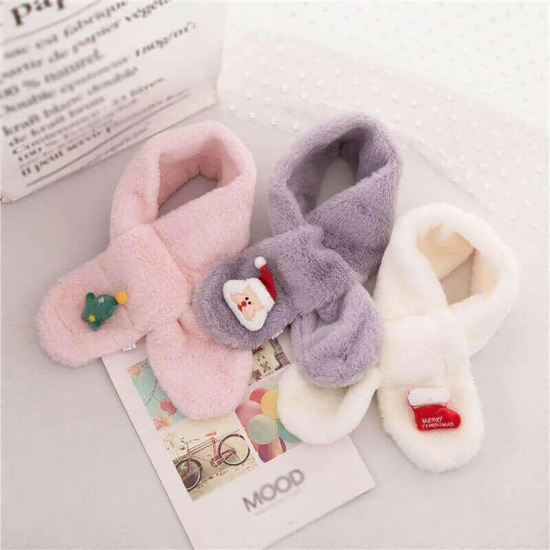 Baby Children Girls Cute Plush Fur Scarf Collar