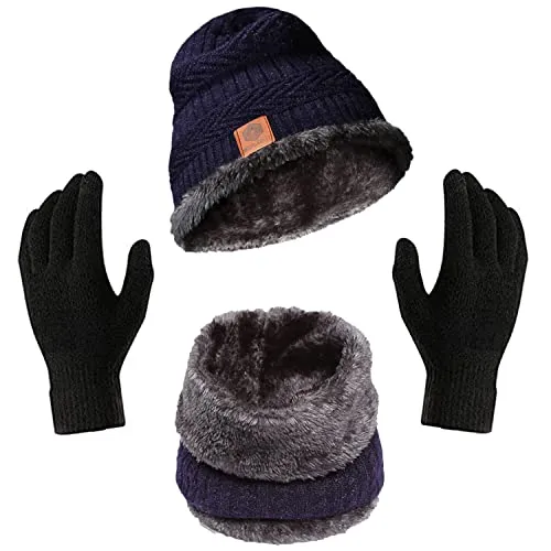 Boldfit Winter Wear for Women Winter Cap for Men Woolen Cap for Men Beanie Cap for Men Winter Gloves for Men Winter Clothing Set for Women & Men. Mufflers for Men Neck Warmer Winter Clothes for Women