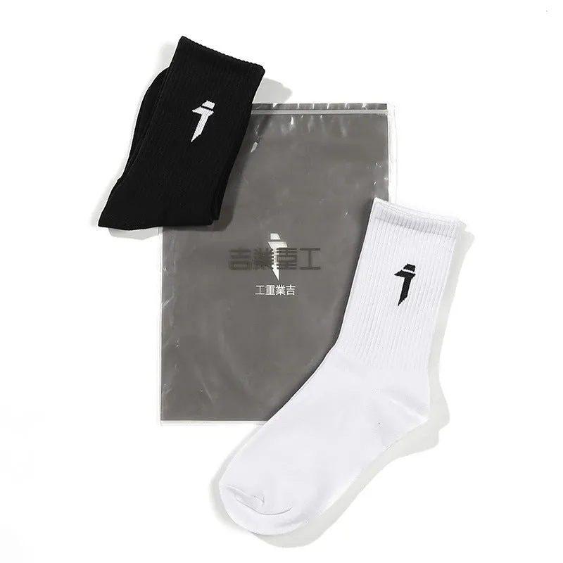 Couple Tide Hosiery Machine Neng Feng Athletic Socks Hip Hop Pure Cotton Knitted Tube Socks