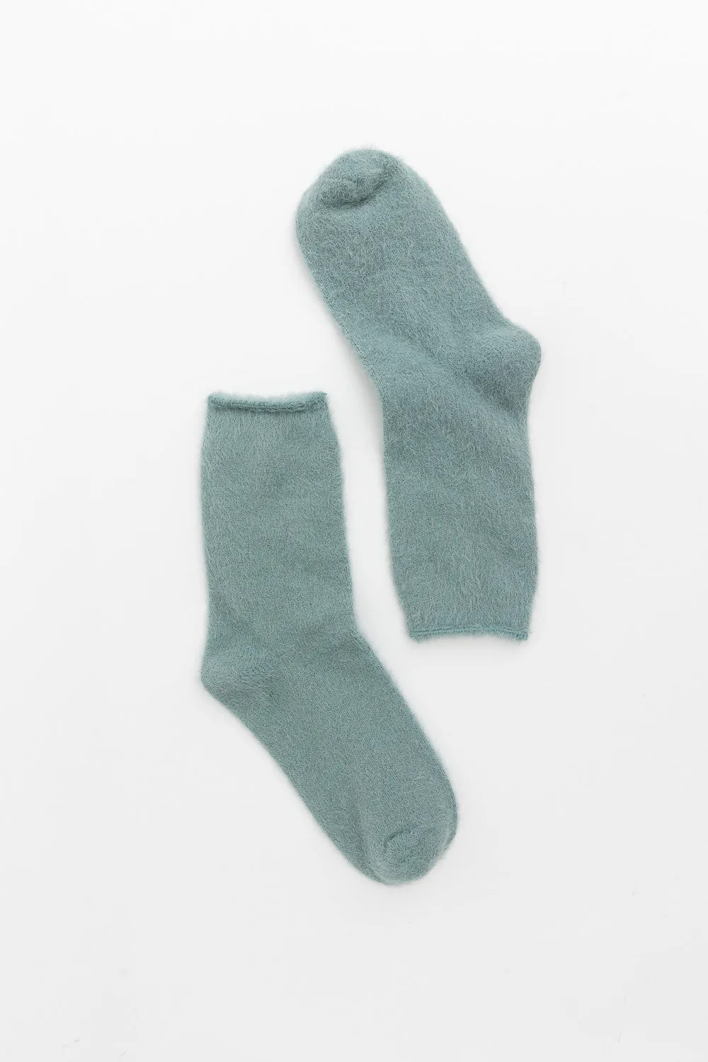 Cozy Fuzzy Crew Socks