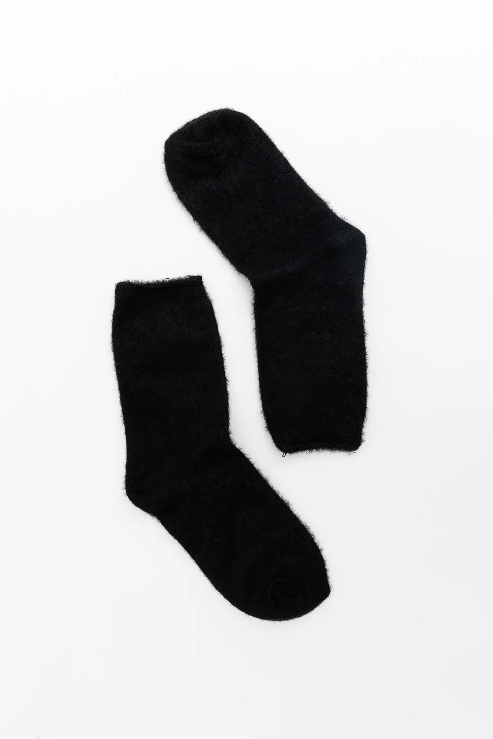 Cozy Fuzzy Crew Socks