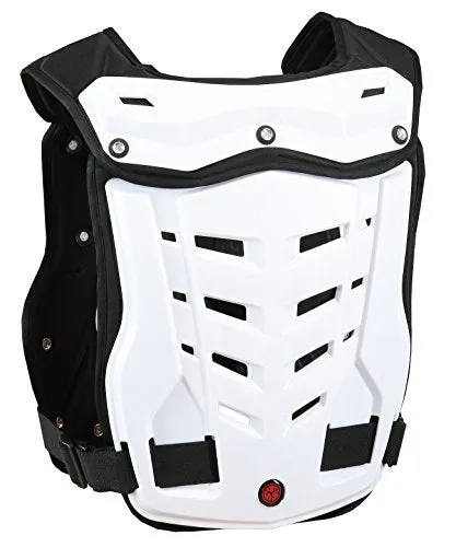 CRAZY AL’S SCOYCO AM05 Body Armor Professional Motorcycle Motocross Racing Protective Body Armour Armor Jacket Guard Motobike Bicycle Cycling Riding Motocross Gear (M, White)