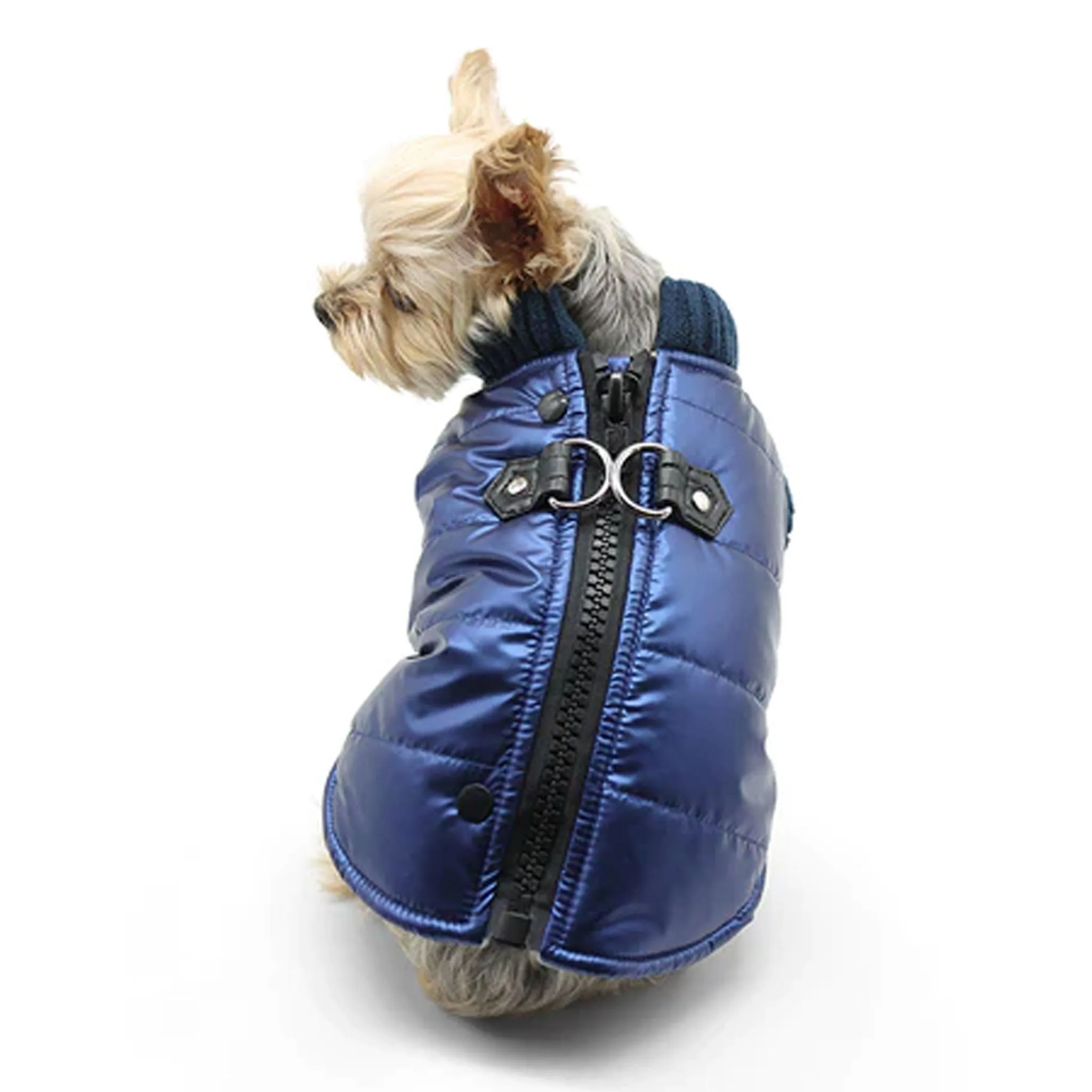 Dogo Pet Fashions Runner Coat - Metallic Navy