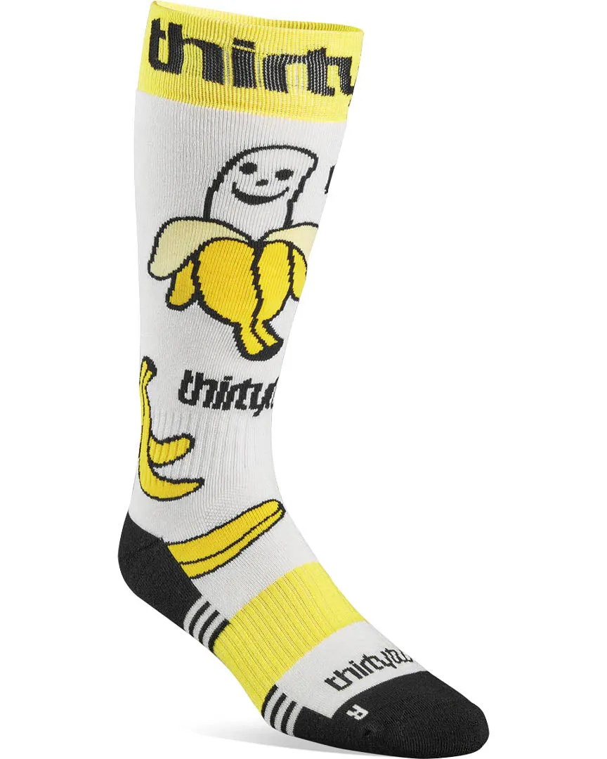 Double Socks Thermal Socks - Yellow/White