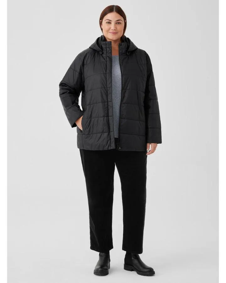 Eileen Fisher Padded Removable Hood Jacket