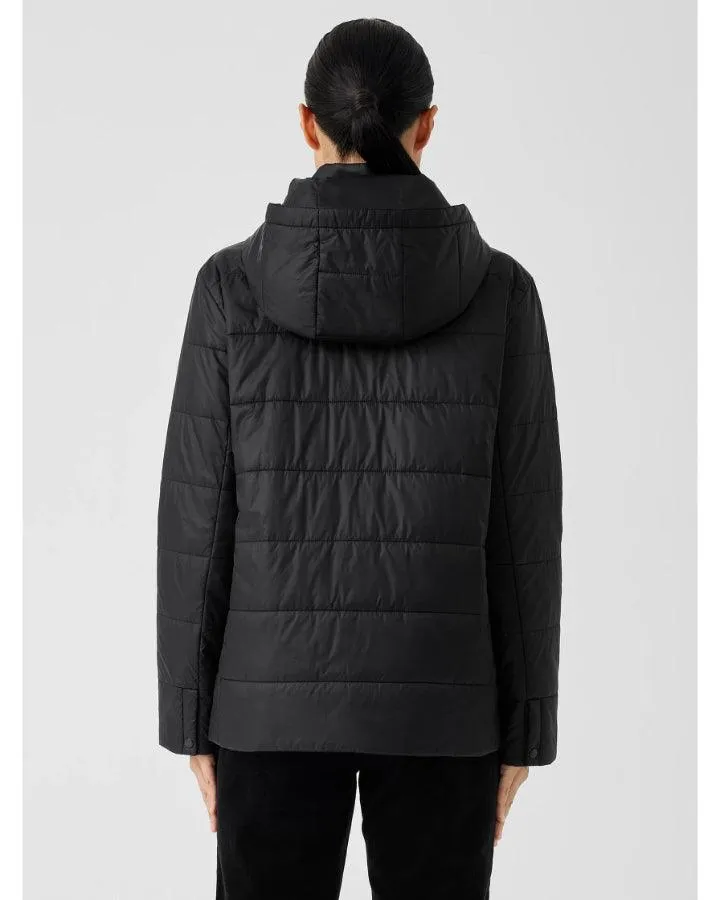 Eileen Fisher Padded Removable Hood Jacket