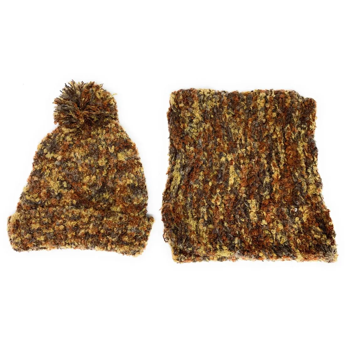 Empire Cove 2 Piece Knit Cuff Beanie Scarf Gift Set Pom Pom Winter