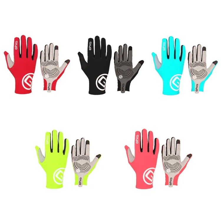 GIYO S-02 Bike Riding Long-finger Gloves, Size:M(Fluorescent Yellow)