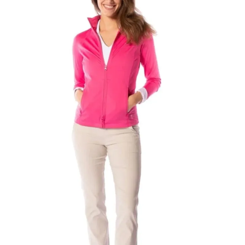 Golftini Double Zip Tech Jacket  - Hot Pink/White