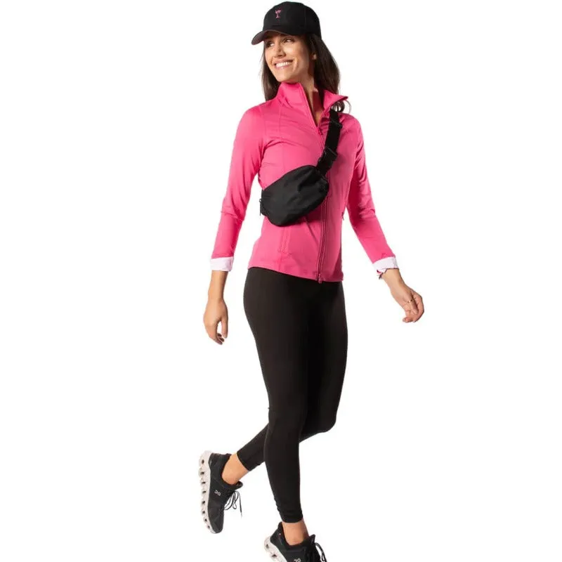 Golftini Double Zip Tech Jacket  - Hot Pink/White