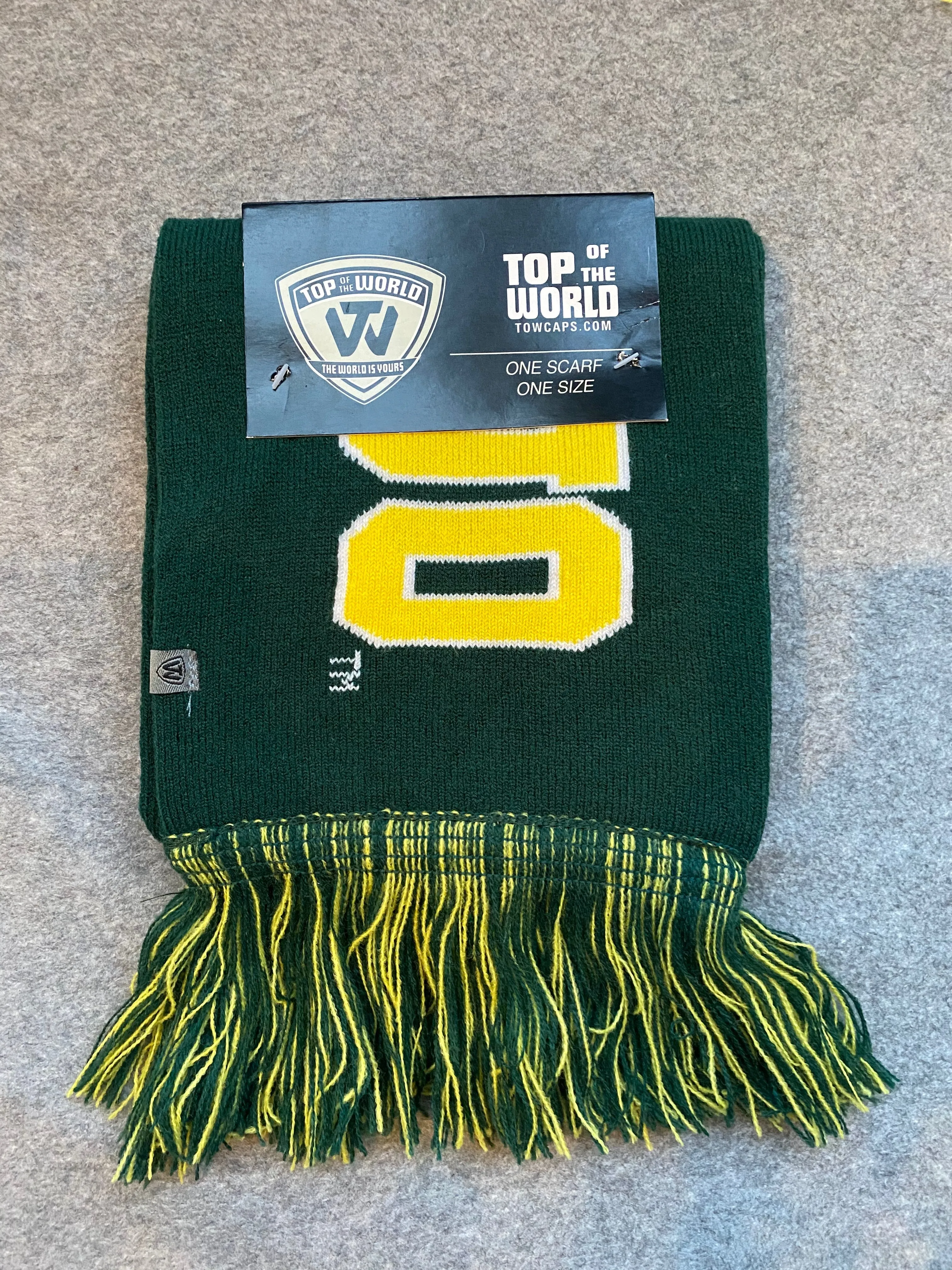 Green & Yellow Oregon Ducks Winter Scarf