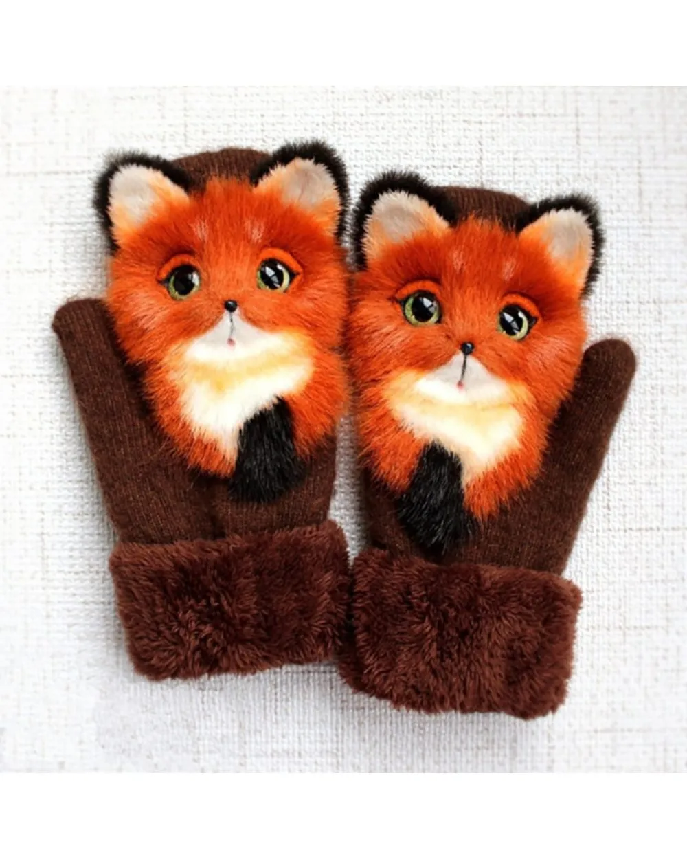 Hand-knitted Animal Mittens