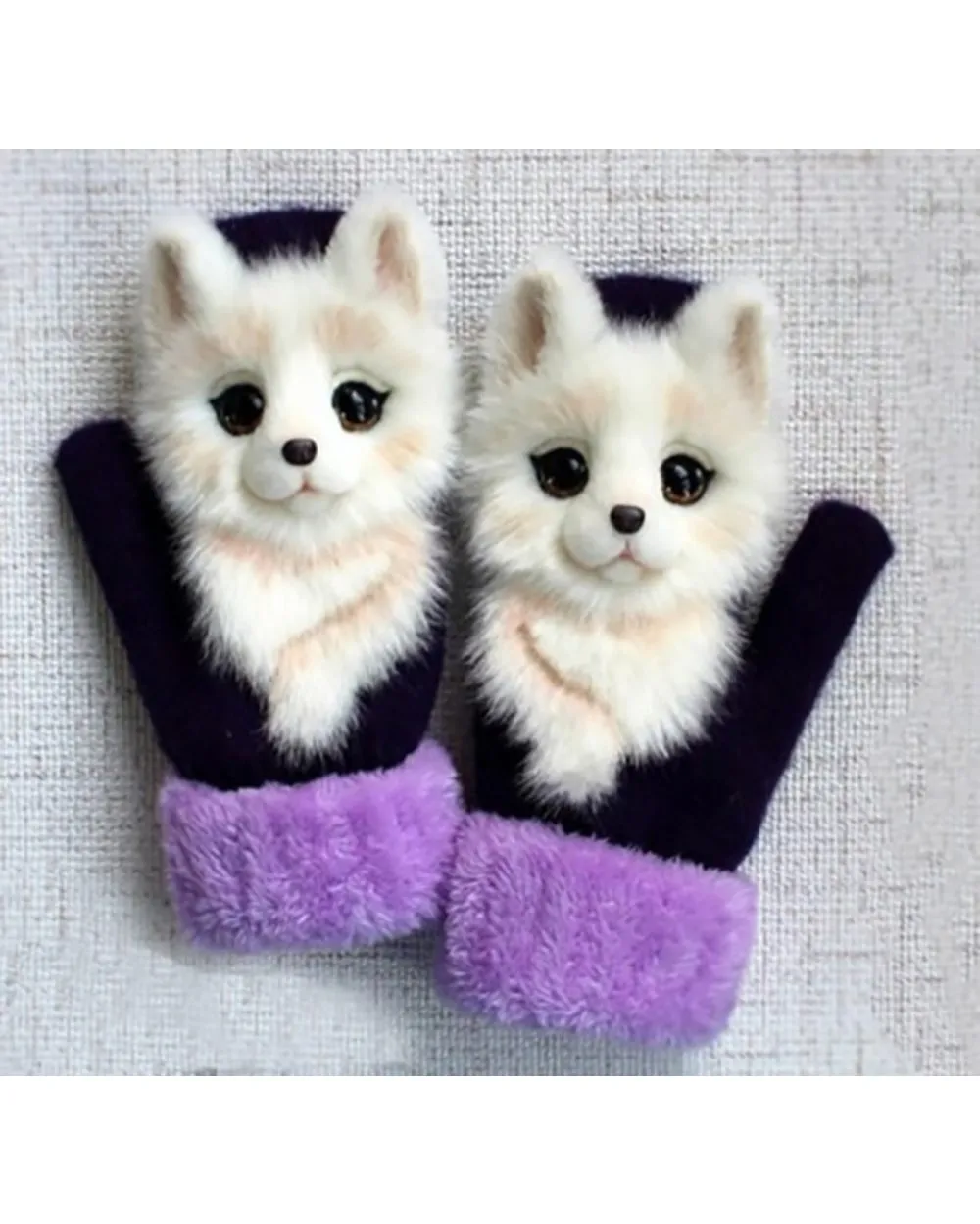 Hand-knitted Animal Mittens