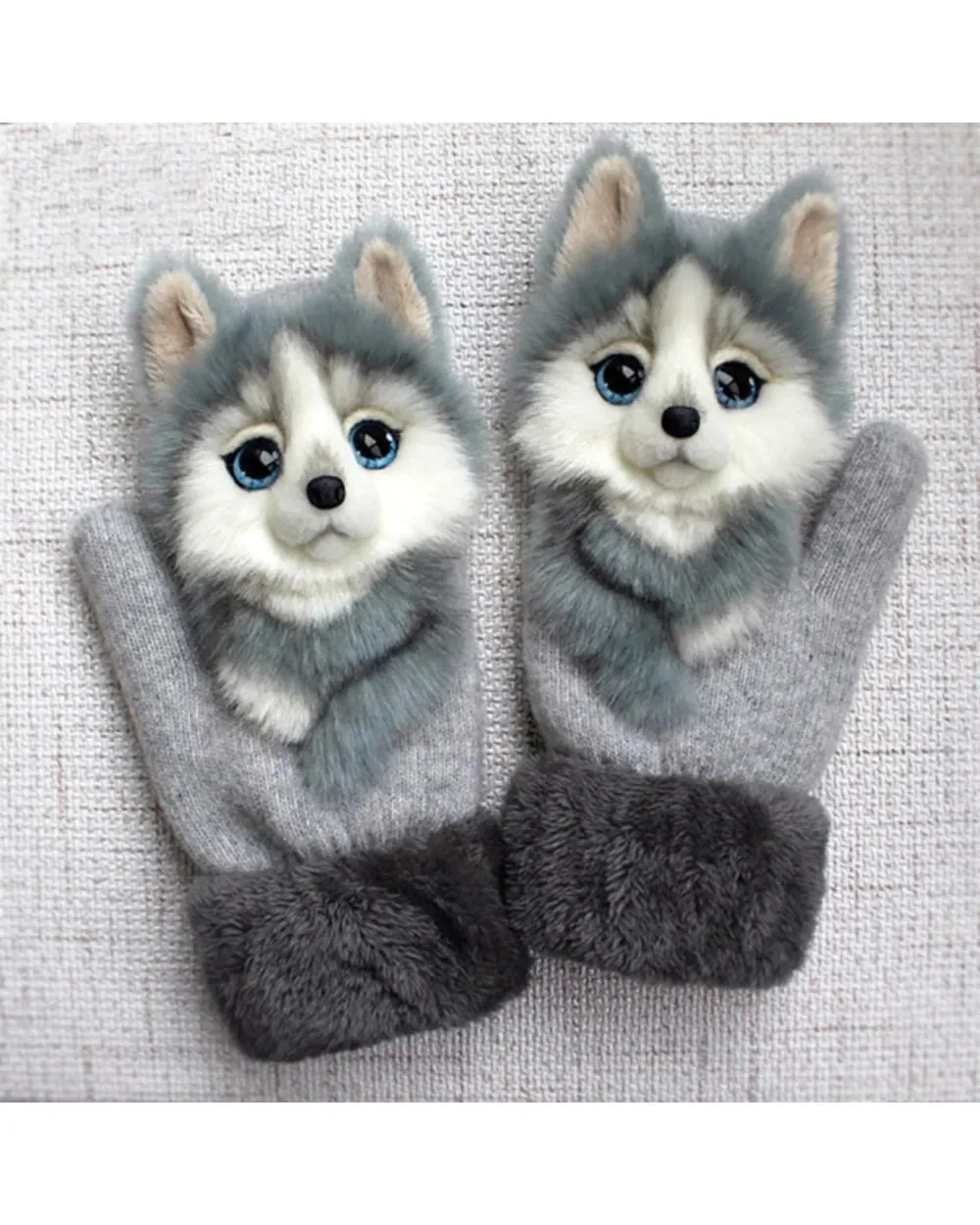 Hand-knitted Animal Mittens