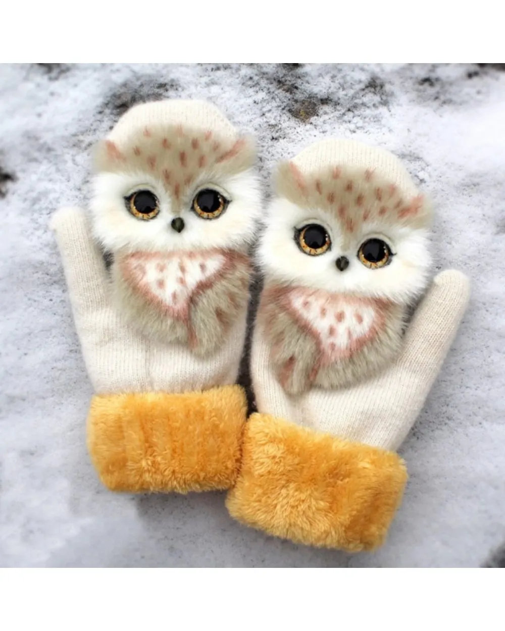 Hand-knitted Animal Mittens