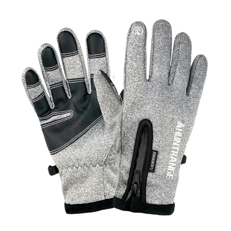 HUNTRANGE A022 Outdoor Waterproof Touch Screen Riding Keep Warm Gloves, Size: XL(Gray)