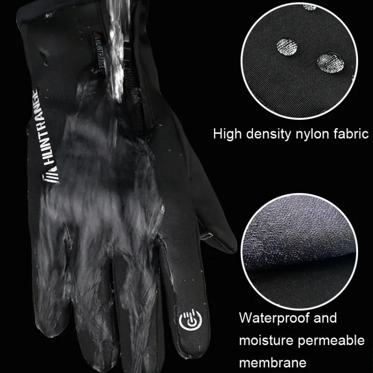 HUNTRANGE A022 Outdoor Waterproof Touch Screen Riding Keep Warm Gloves, Size: XL(Gray)