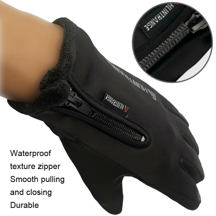 HUNTRANGE A022 Outdoor Waterproof Touch Screen Riding Keep Warm Gloves, Size: XL(Gray)