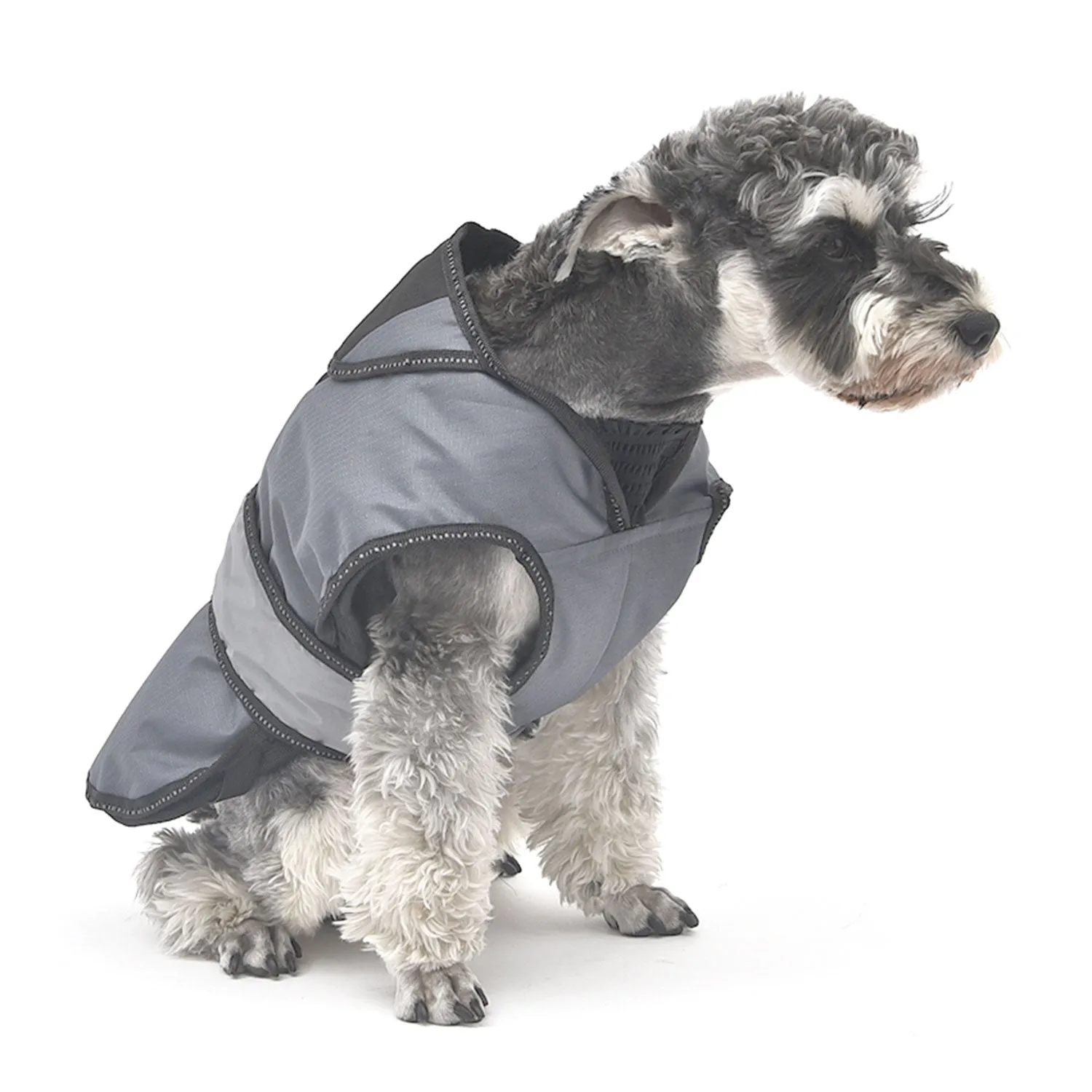 K9 Four Seasons Oxford Dog Coat Grey & Black