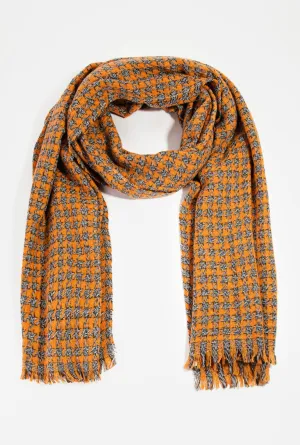 Kaylie Houndstooth Print Scarf