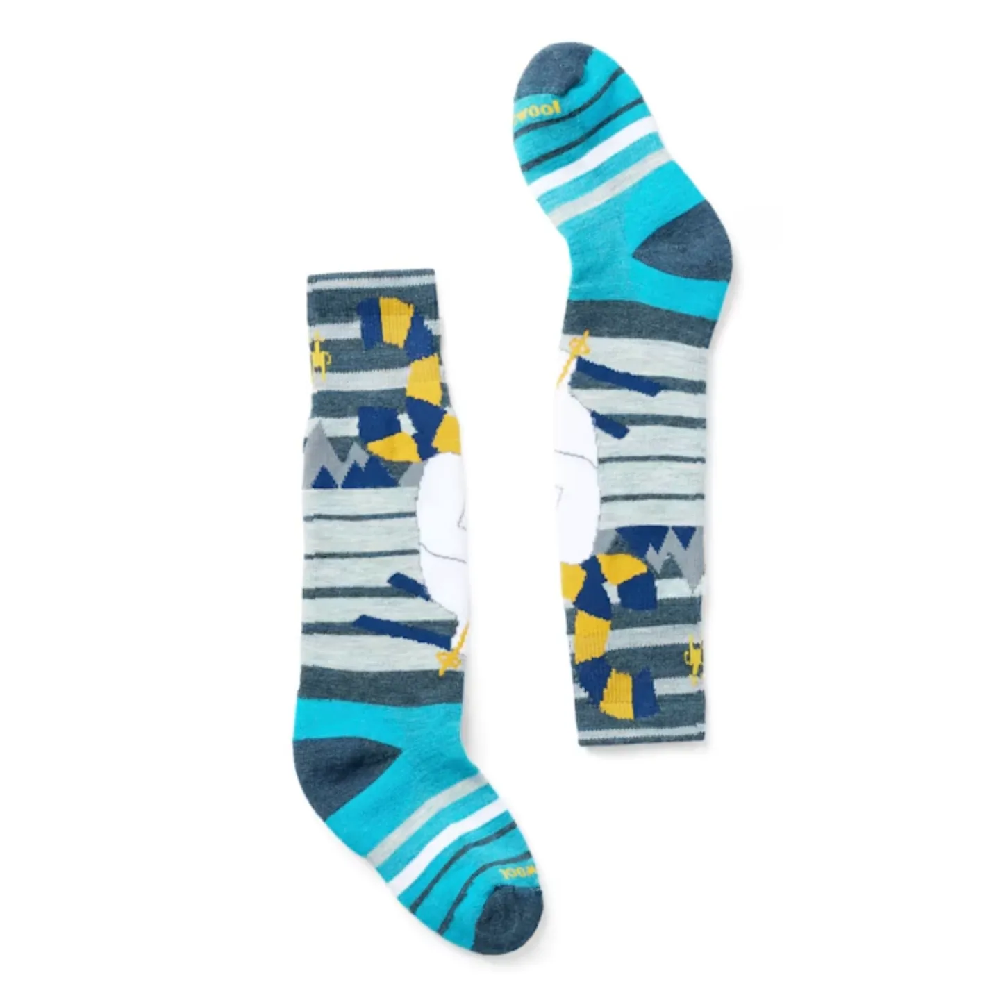 Kids' Wintersport Yeti Pattern Over The Calf Socks