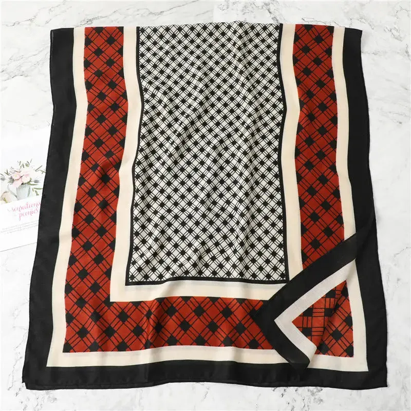 Ladies casual plaid winter decoration warm scarf