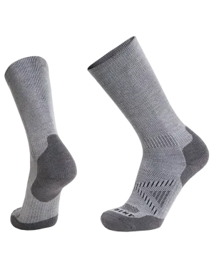 Le Bent Light Cushion Crew Hike Sock - Grey