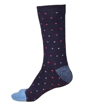 Men Calf Length Lite Fairisle Socks - 406D