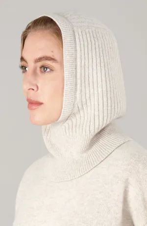 Merino Cashmere Ribbed Open Face Balaclava