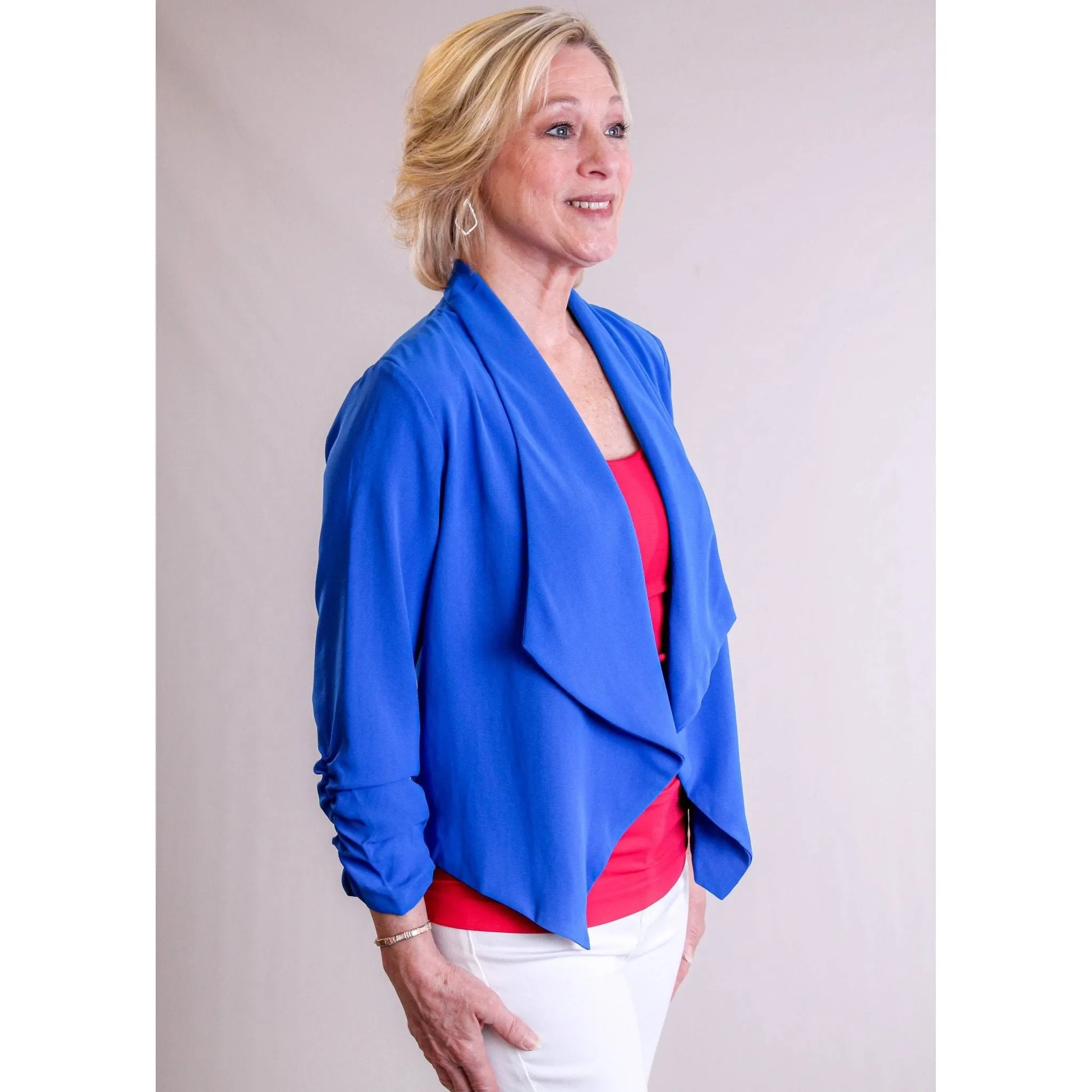 MINE Rouched 3/4 Sleeve Jacket