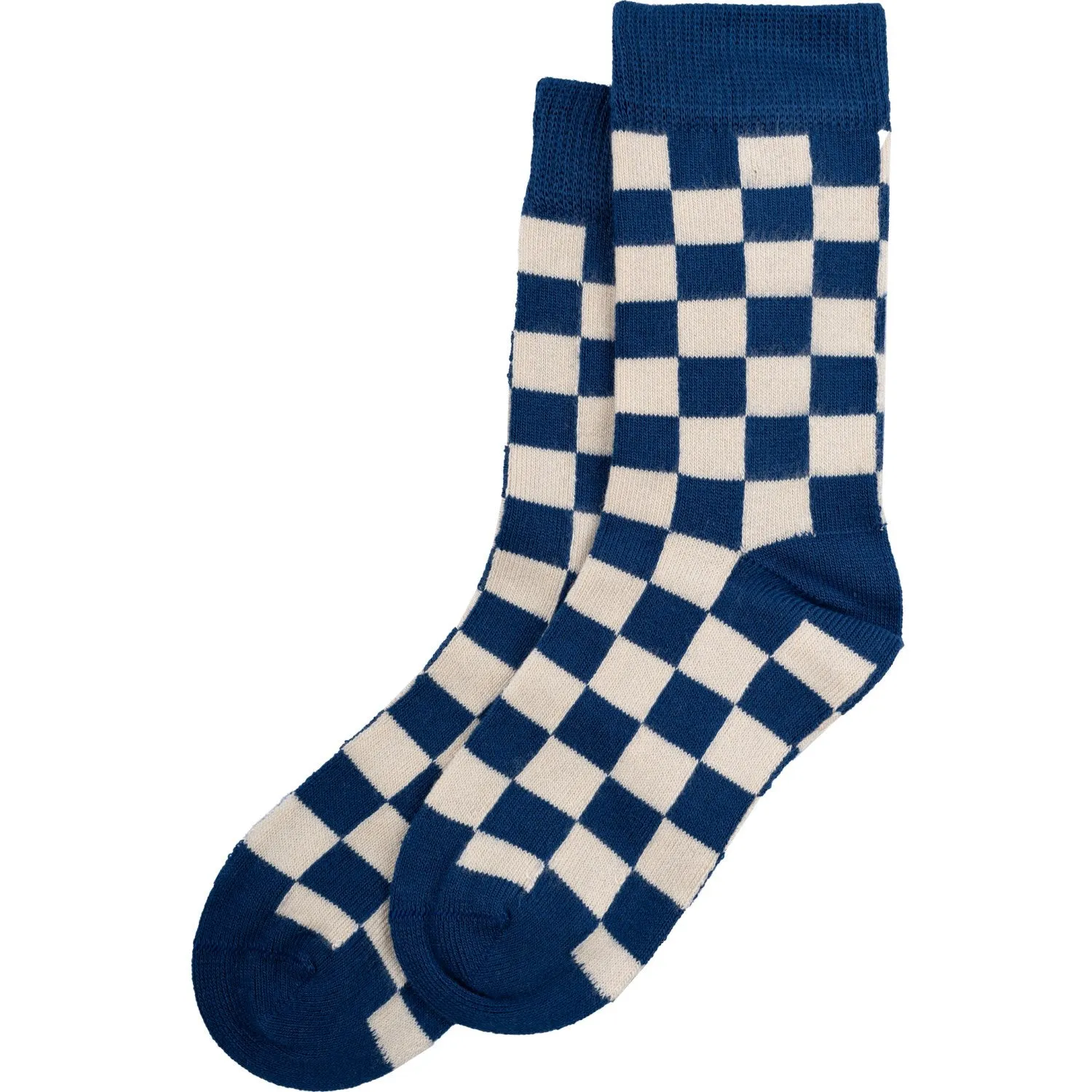 minipop® Deep Cobalt/Off White Bamboo Check