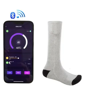 Mobile APP Control Winter Heating Athletic Socks