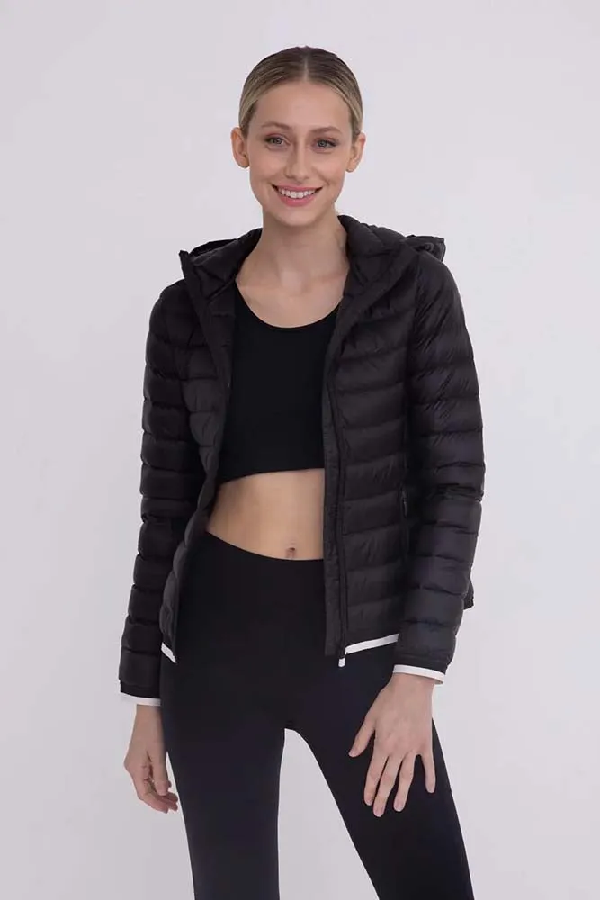 Mono B Padded Puffer Jacket with Hood