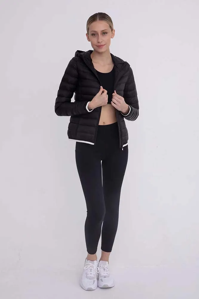 Mono B Padded Puffer Jacket with Hood