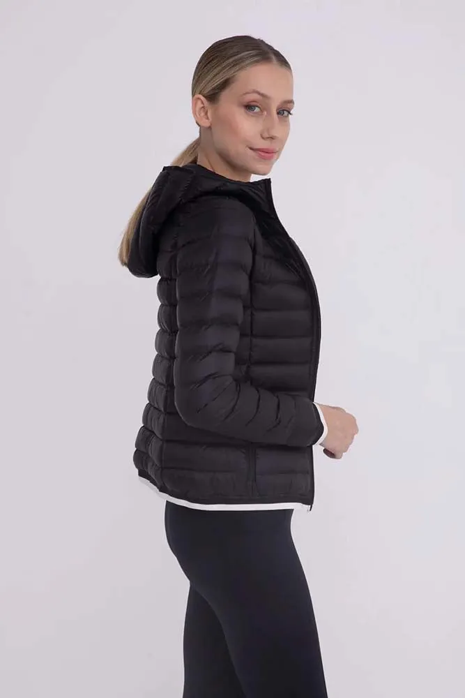 Mono B Padded Puffer Jacket with Hood