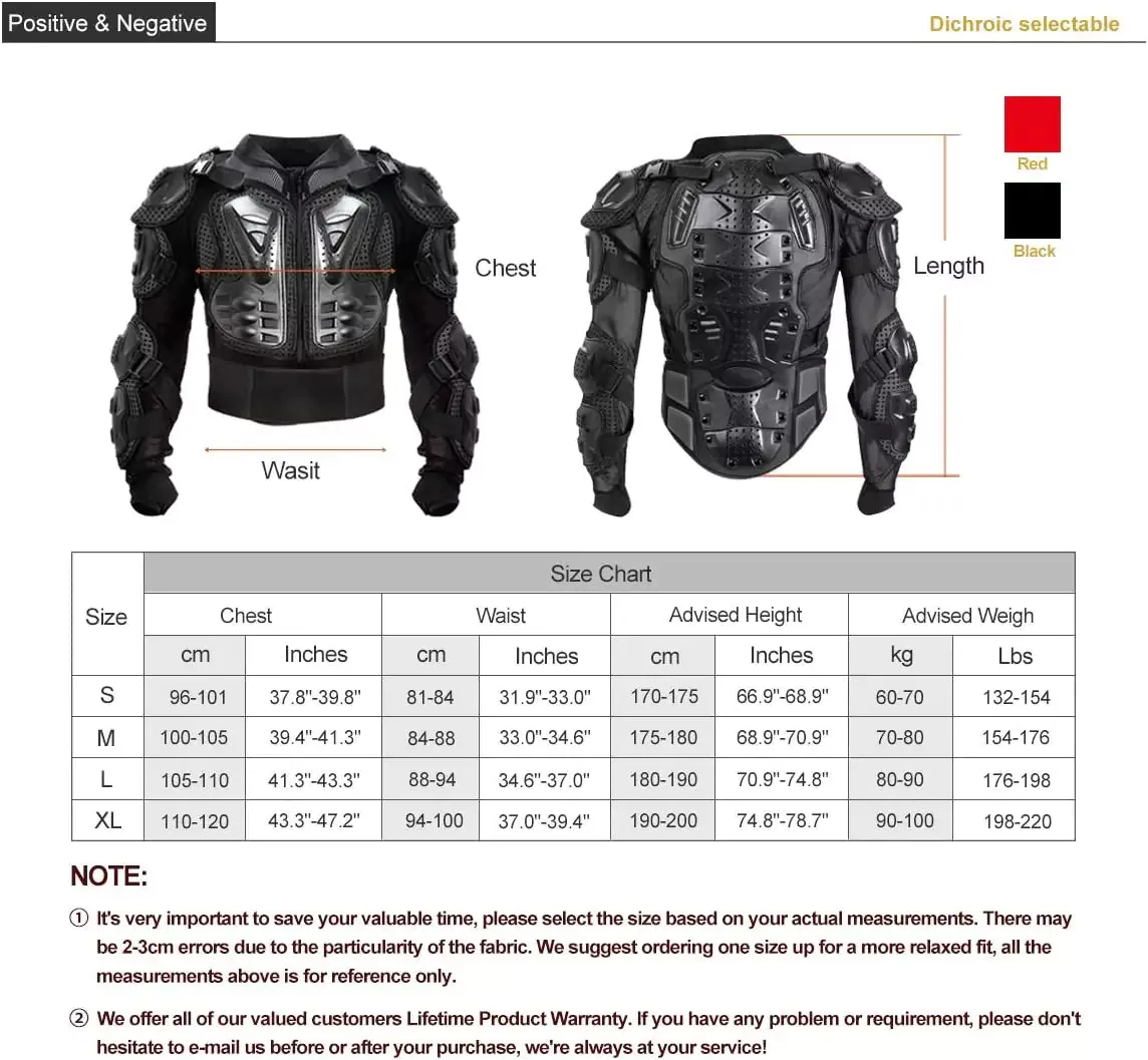 Motorcycle Protective Jacket Full Body Armor Protection