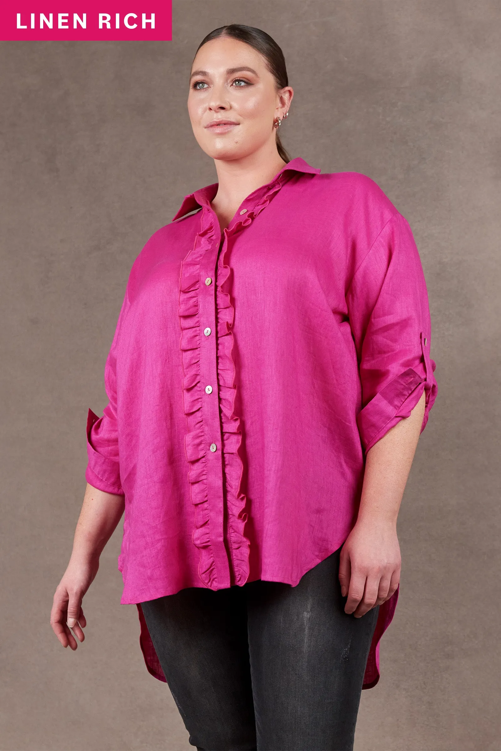 Nama Frill Shirt - Magenta