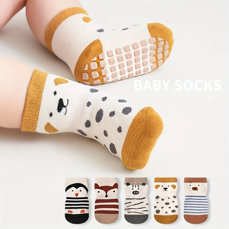 Nonslip Cartoon Socks Adorable Antiskid Footwear for Toddlers