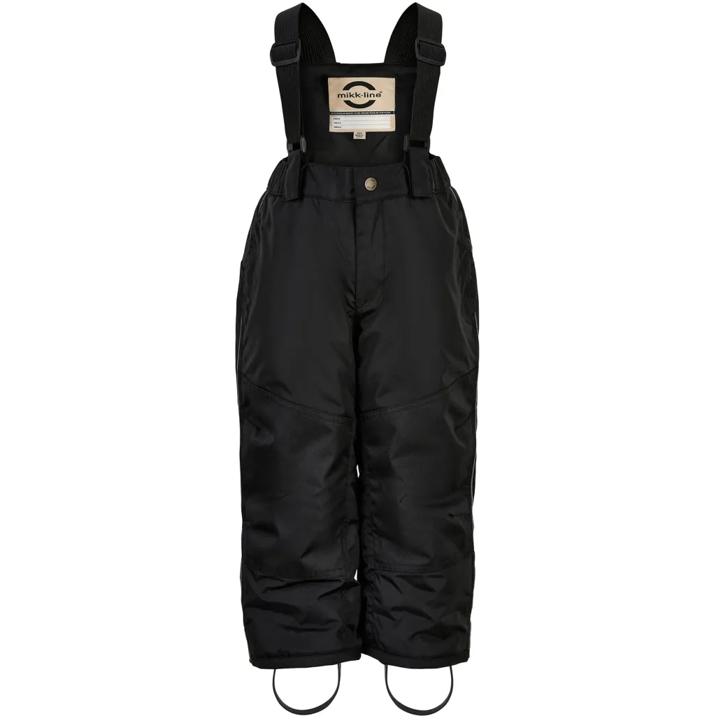 Nylon Ski Bib Pants - Black