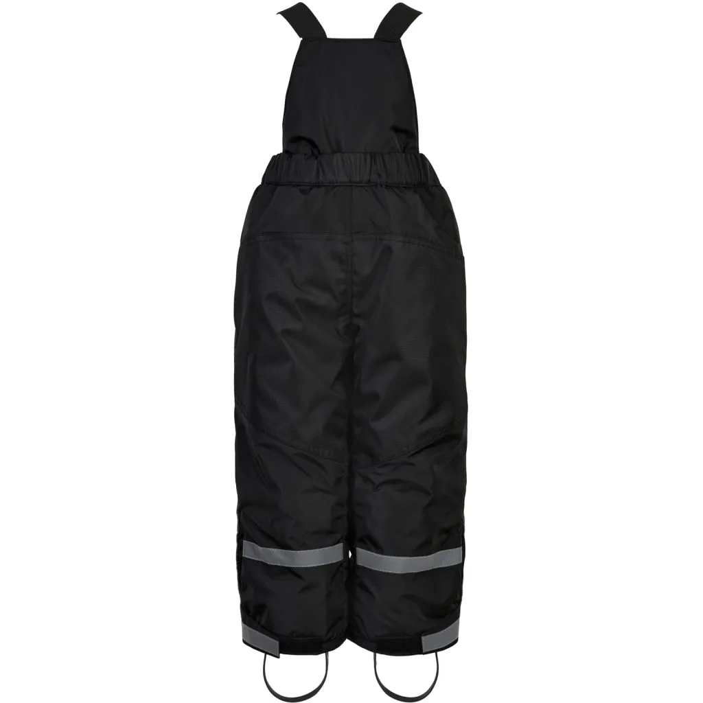 Nylon Ski Bib Pants - Black