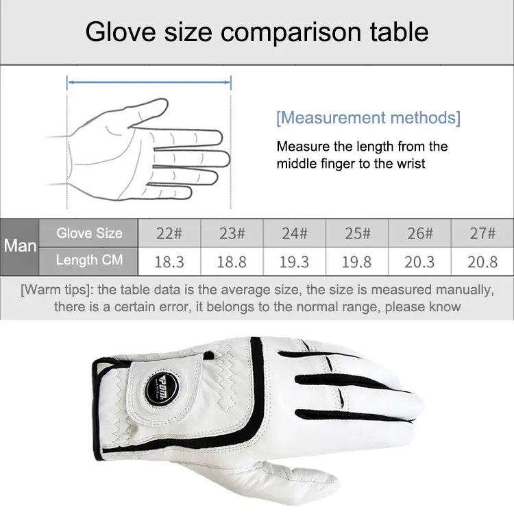 PGM Golf Sheepskin Breathable Non-slip Single Gloves for Men (Color:Left Hand Size:24)