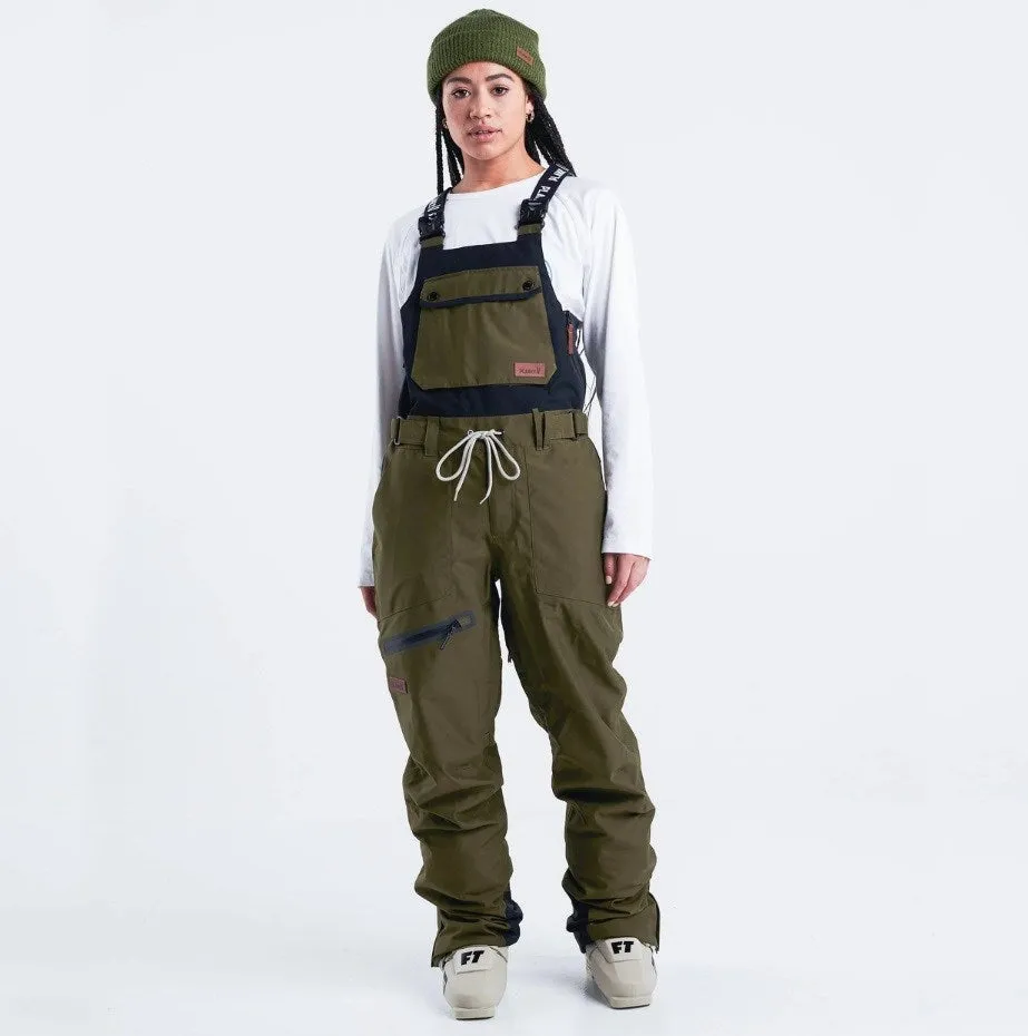 PLANKS The Peoples Bib Unisex Snow Pants Army Green