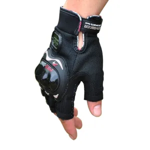 PRO-BIKER PRO01C Outdoor Cycling Glove Motorcycle Anti-Drop Safety Protection Half-Finger Glove, Specification: M(Black)