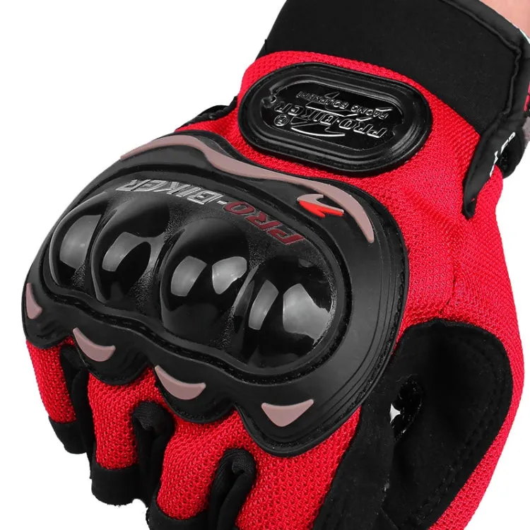 PRO-BIKER PRO01C Outdoor Cycling Glove Motorcycle Anti-Drop Safety Protection Half-Finger Glove, Specification: XL(Black)