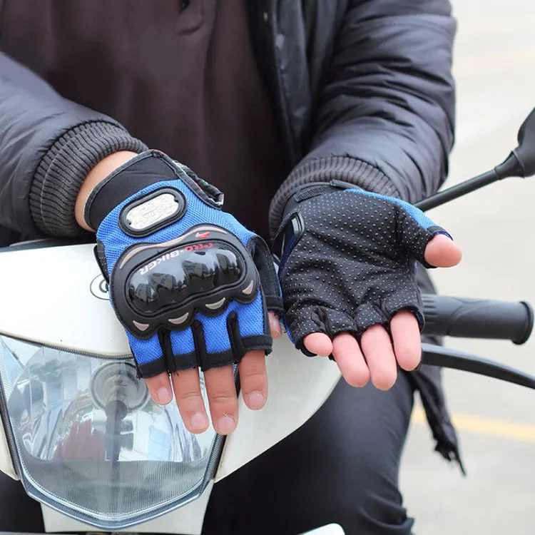 PRO-BIKER PRO01C Outdoor Cycling Glove Motorcycle Anti-Drop Safety Protection Half-Finger Glove, Specification: XL(Black)