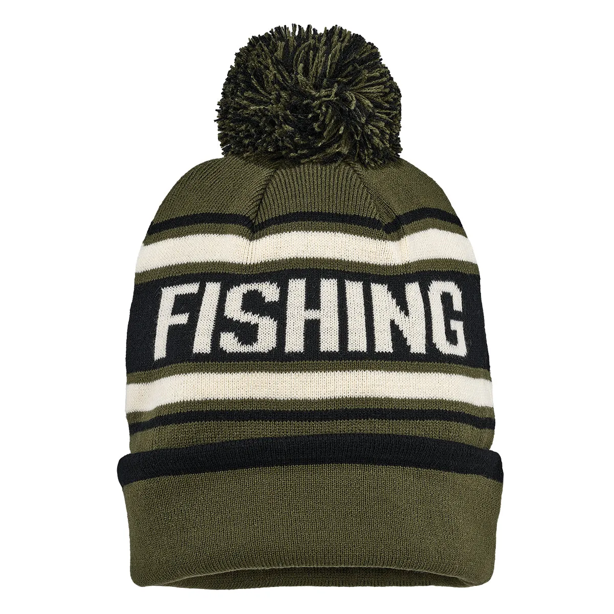 Retro Pom Hat - Dark Olive